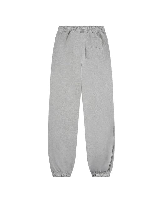 Rhude Gray Logo-Embroidered Sweatpants for men
