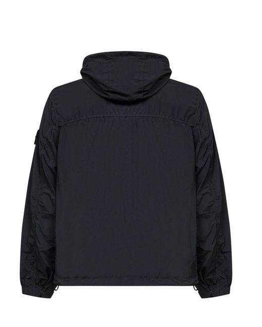 Stone Island Black Nylon Short Hooded Parka<Br for men