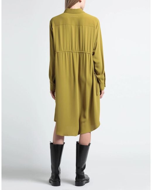 MM6 by Maison Margiela Green Solid Color Shirt Dress