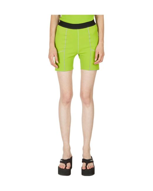 Coperni Green Elastic Waist Shorts
