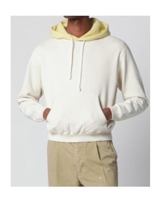 Auralee Gray Drawstring Hooded Sweatshirt for men