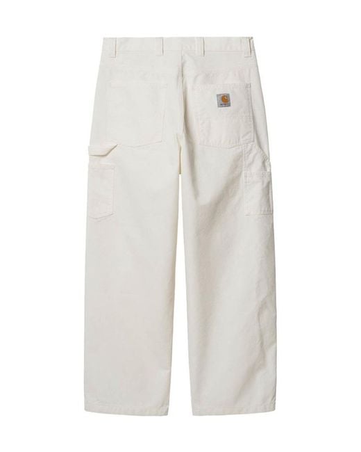 Carhartt White Mid-Rise Wide-Leg Jeans for men