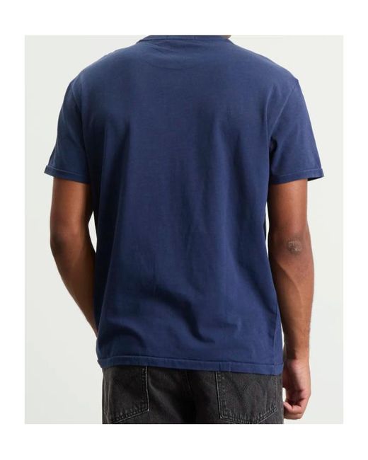 Polo Ralph Lauren Blue Logo Printed Crewneck T-Shirt for men