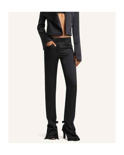 Courreges Black Courrèges Satin Bootcut Pants