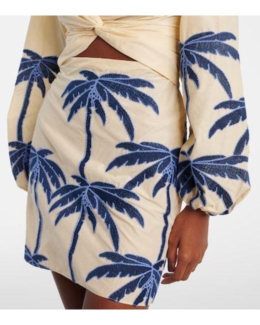 Johanna Ortiz White The Power Of The Sea Cotton-Blend Minidress