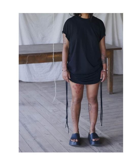 Baserange Black Drawstring Dress