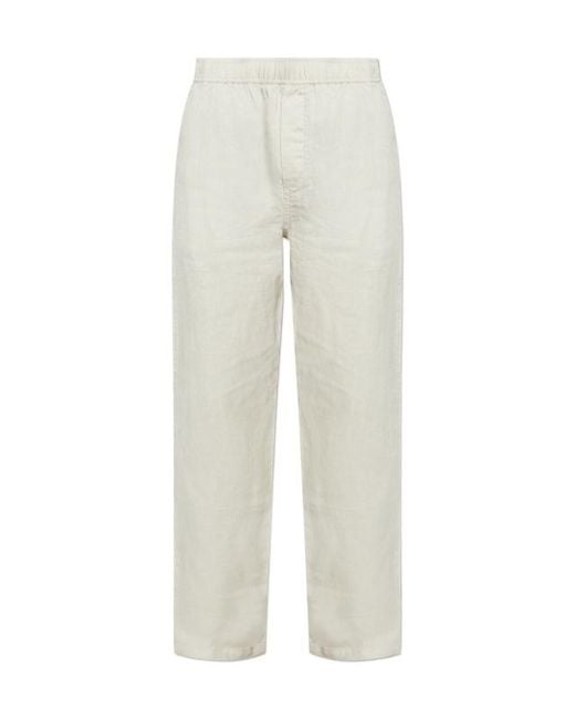 Samsøe & Samsøe White Sajabari X Elasticated-Waistband Trousers for men