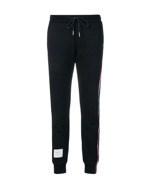 Thom Browne Black Classic Loopback Stripe Sweatpants