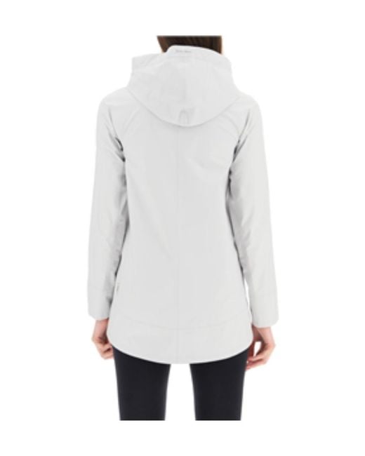 Herno White Gore Tex Layered Hooded Jacket