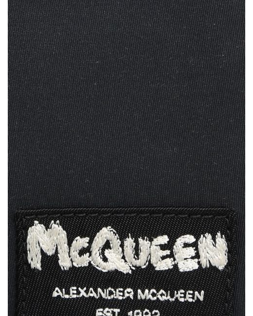 McQueen Black Logo Mini Handbag for men
