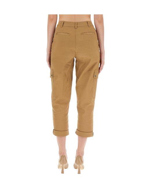 MICHAEL Michael Kors Natural Tapered Organic Cotton Cargo Trousers
