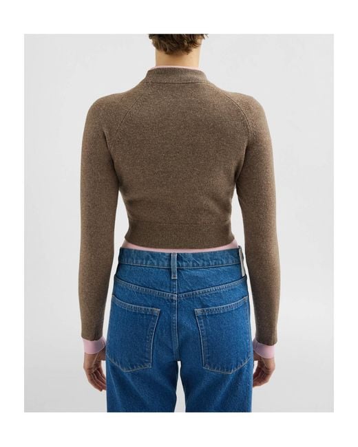 Jil Sander Green Cropped Jumper