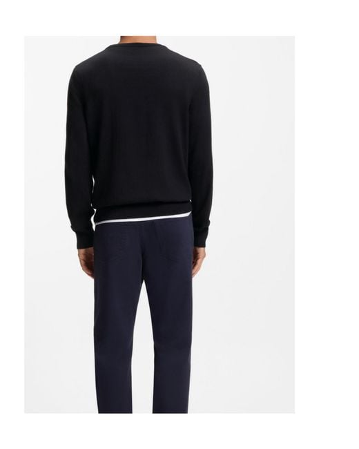 Boss Blue Logo Crew-Neck Sweatshirt for men