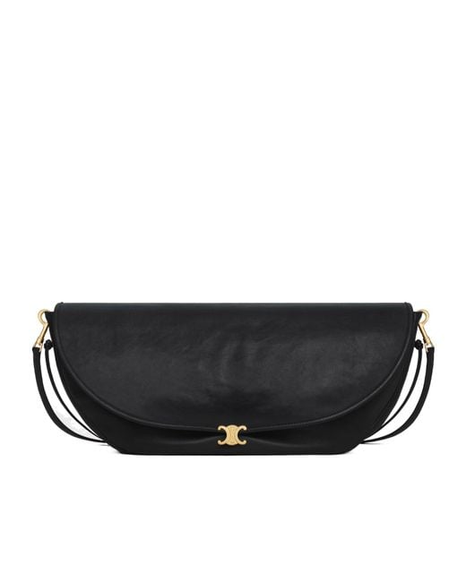 Céline Black Halfmoon Soft Triomphe Bag