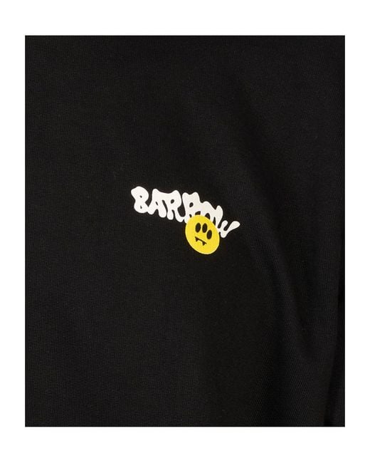 Barrow Black Logo Printed Hoodie for men