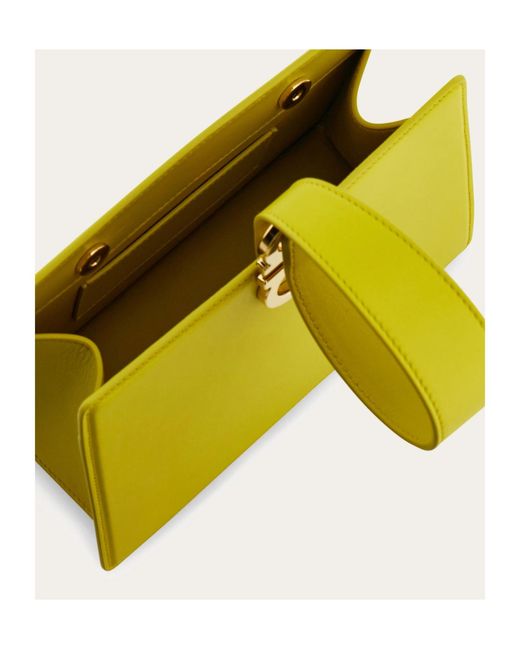 Ferragamo Yellow Mini Clutch