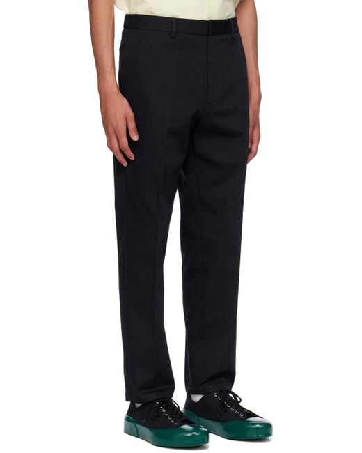 Jil Sander Black Low Rise Chino Pants for men