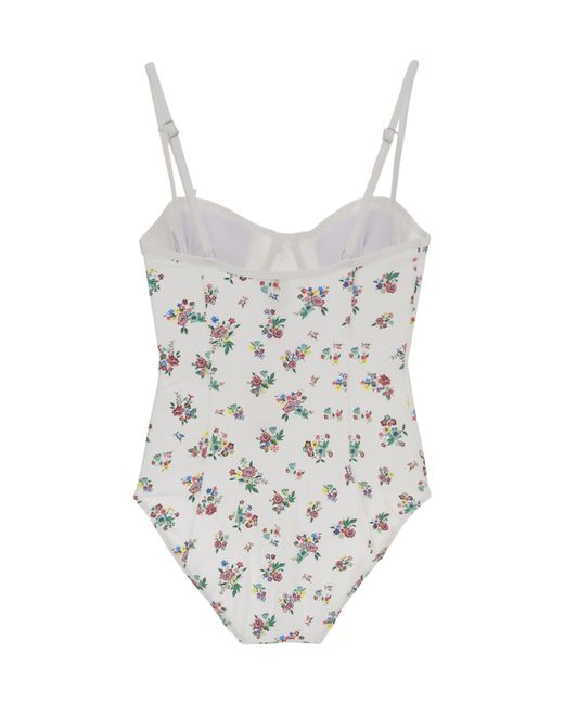 Tory Burch White Balconette Swimsuit