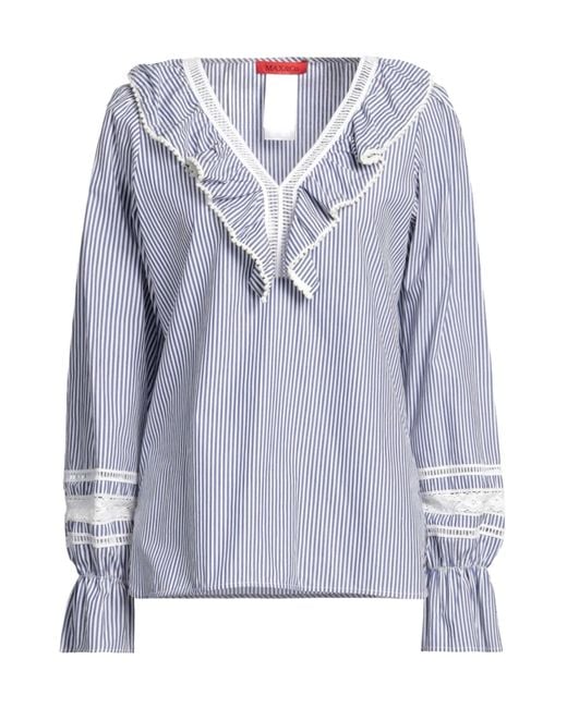 MAX&Co. Blue Pleated Top