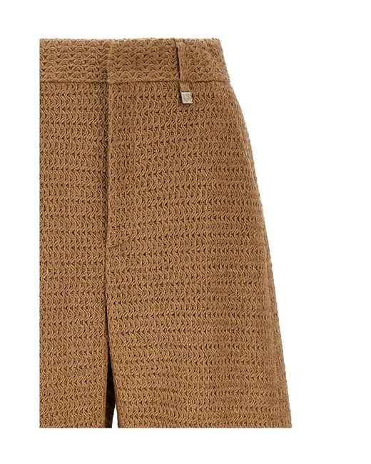 GIUSEPPE DI MORABITO Natural High Waist Wide-Leg Raffia Pants