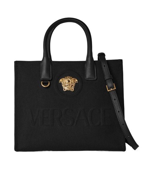 Versace Black Solid Color Handbag