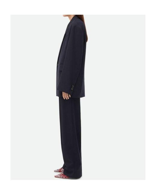Bottega Veneta Blue Striped Belted Jacket