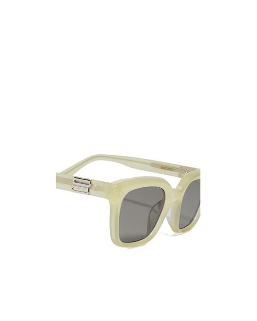 Gentle Monster White Musee Rectangular Sunglasses for men