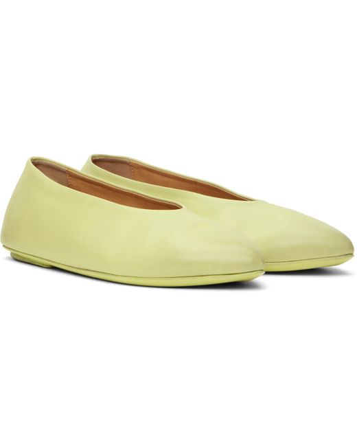 Marsèll Yellow Sfoglia Ballet Flats
