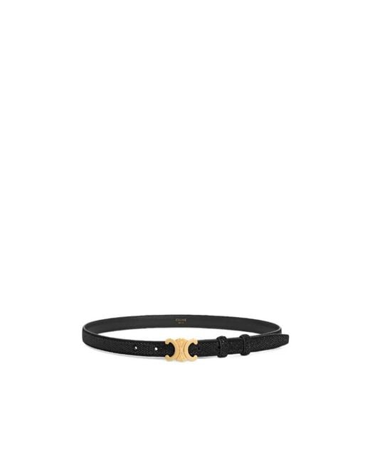 Céline White Triomphe Belt 18Mm
