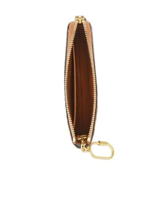 MCM Natural Logo Plaque Zipped Cardholder