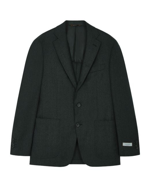 Canali Black Long-Sleeved Suit Jacket for men