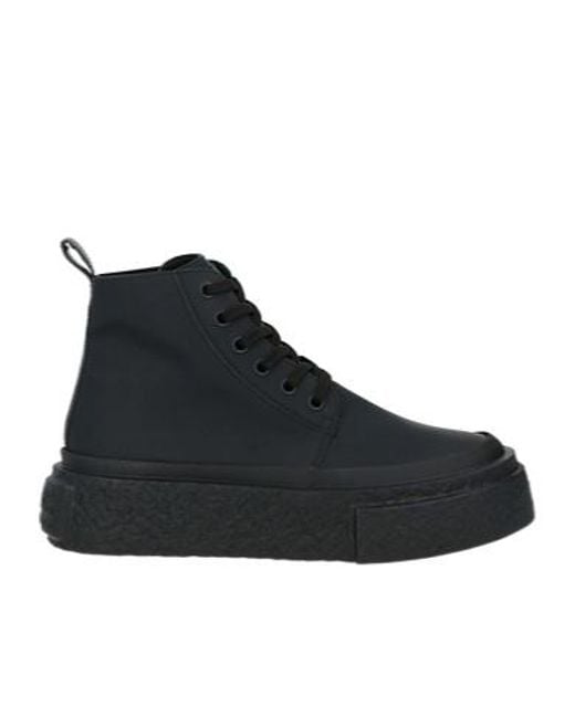 MM6 by Maison Margiela Black Simple Lace-Up Ankle Boots