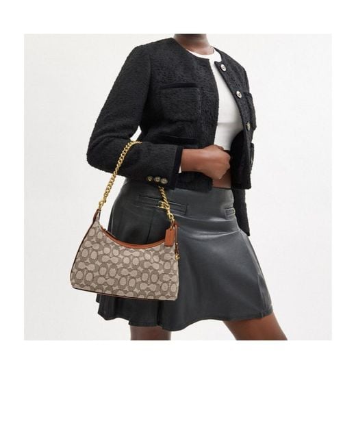 COACH Gray Juliet 25 Zipped Shoulder Bag