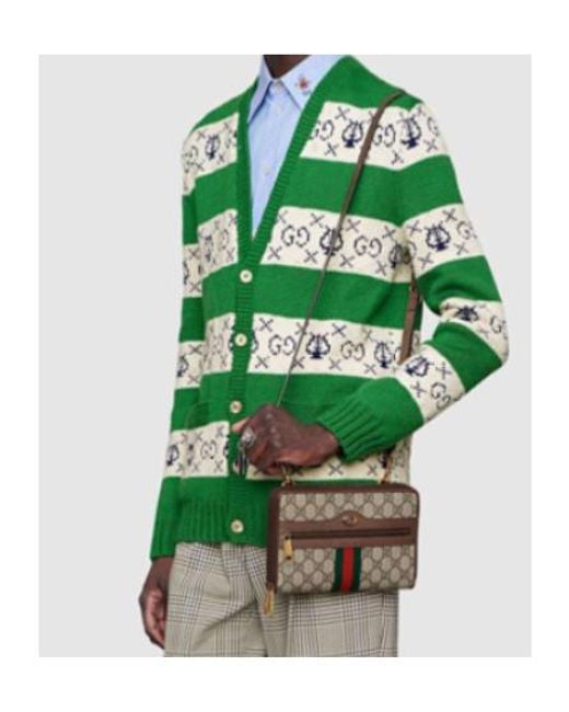 Gucci Brown Ophidia Series Small Backpacks for men
