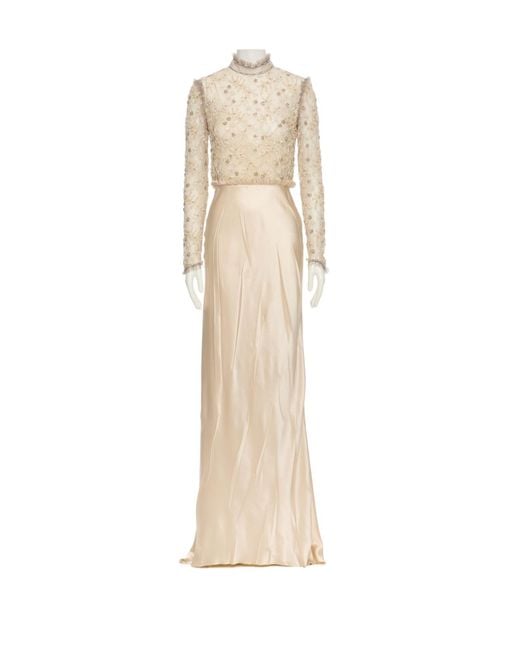 Valentino Natural Long Sleeve Dress