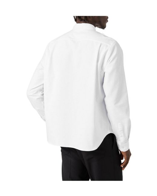 Prada White Long-Sleeve Plain Shirt for men