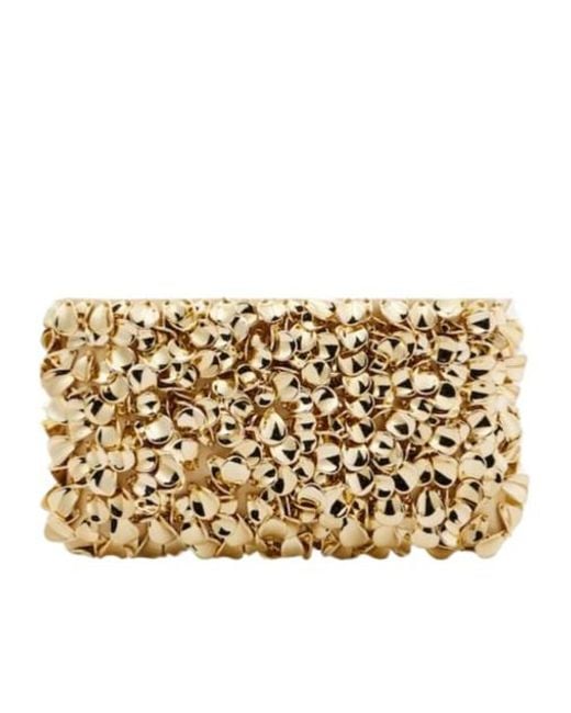 Jonathan Simkhai Metallic Reese Small Embellished Clutch