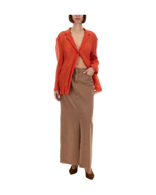 Alysi Red Crinkled Texture Jacket