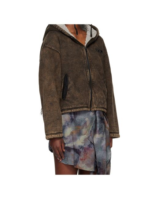 DIESEL Brown F-Ella Zip Jacket
