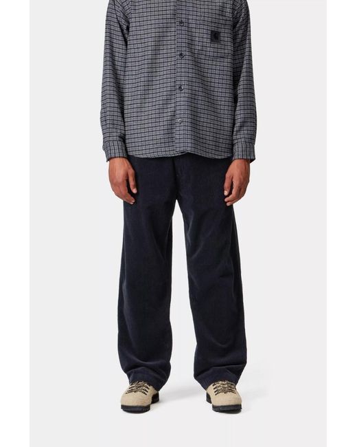 Carhartt Blue Corduroy Drawstring Trousers for men