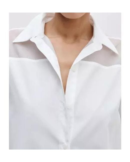 Rag & Bone White Collared Long-Sleeved Shirt
