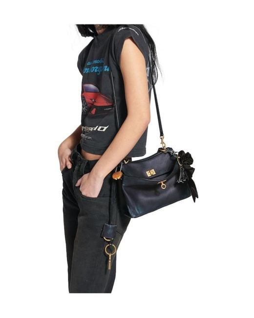 Balenciaga Blue Rodeo Charm Detailed Mini Handbag