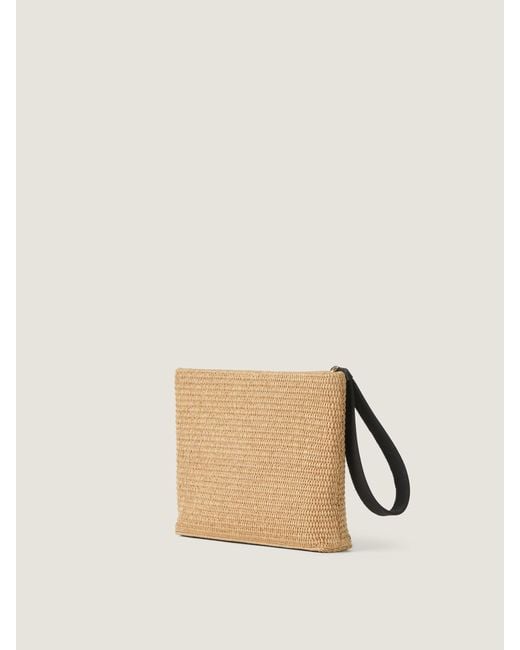 Givenchy Metallic Logo Zip Wristlet Bag