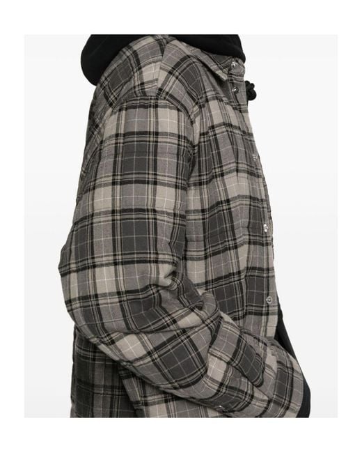 Off-White c/o Virgil Abloh Gray Checked Button-Up Shirt for men