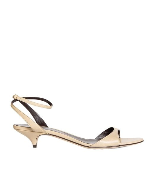 The Row Natural Round-Headed High-Heeled Sandals