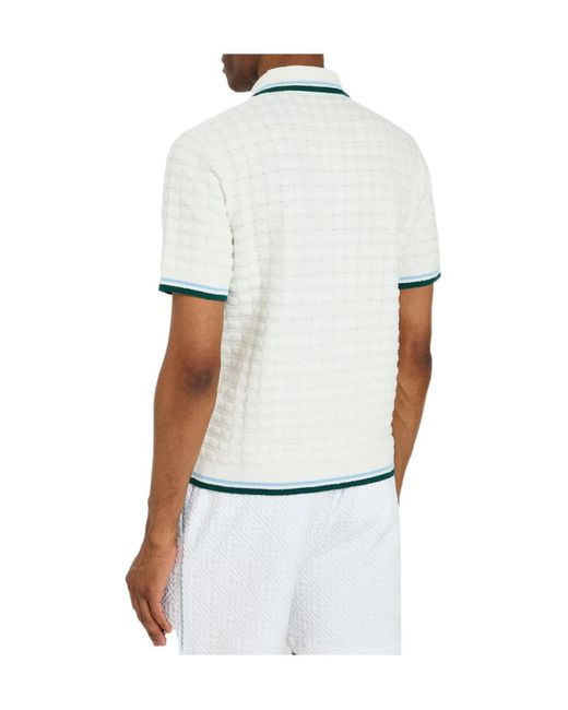 Casablanca White Minimal Button-Down Shirt for men
