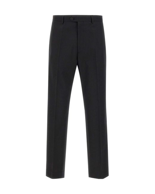 MM6 by Maison Margiela Black Buttoned Tailored Trousers for men