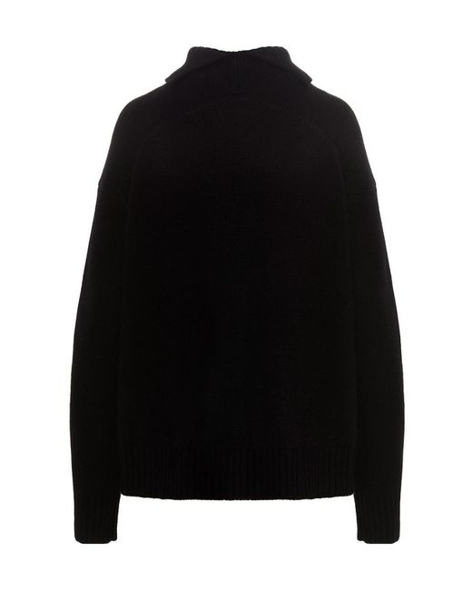 Jil Sander Black Roll-Neck Knitted Jumper
