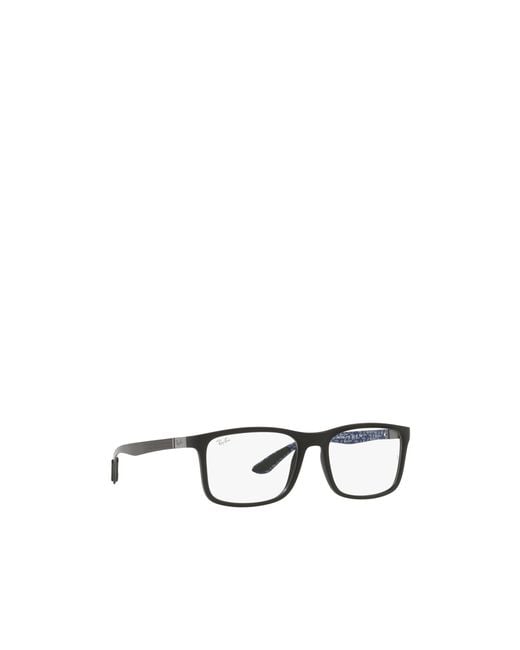 Ray-Ban Metallic Square Frame Glasses for men