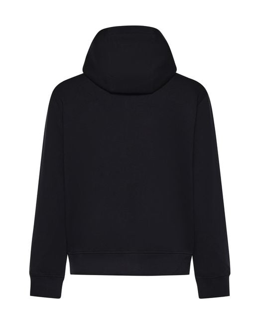 Emporio Armani Blue Zip-Through Logo Hoodie for men